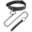 DARKNESS COLLAR WITH BLACK CHAIN LEASH