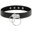 COQUETTE CHOKER WITH DOUBLE METAL RING