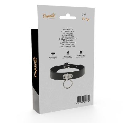 COQUETTE CHOKER WITH METAL RING