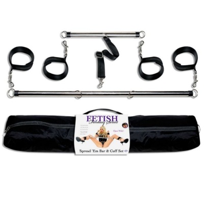FETISH FANTASY 2 SPREADER BAR SET WITH WRIST AND LEG CUFFS