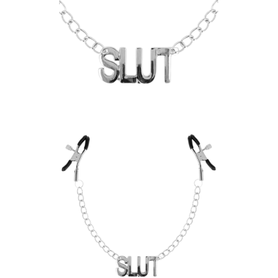 OHMAMA NIPPLE CLAMPS WITH CHAINS – SLUT
