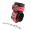 OHMAMA WRIST CUFFS WITH A LOCK RED/BLACK