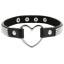 COQUETTE CHOKER WITH METAL HEART AND CRYSTALS