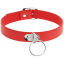 COQUETTE CHOKER WITH METAL RING RED