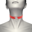 COQUETTE CHOKER WITH METAL RING RED