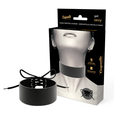 COQUETTE VEGAN LEATHER CHOKER