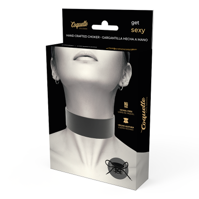COQUETTE VEGAN LEATHER CHOKER