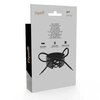 COQUETTE VEGAN LEATHER CHOKER