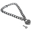OHMAMA STAINLESS STEEL HEART-SHAPED LOCK NECKLACE BLACK