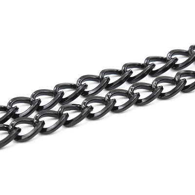 OHMAMA STAINLESS STEEL HEART-SHAPED LOCK NECKLACE BLACK