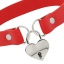 COQUETTE CHOKER WITH HEART-SHAPED LOCK AND KEY RED