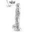 GET REAL CLEAR DILDO W/ BALLS 8''