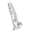 GET REAL CLEAR DILDO W/ BALLS 8''