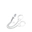 ANAL PLUG WITH CHAIN AND HAND CUFFS METAL L – SILVER