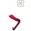 LEATHER FLOGGER 38 CM BLACK/RED