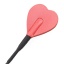 RIDING CROP HEART 54CM BLACK/RED