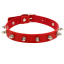 KINKY PLEASURE CHOKER WITH SPIKES RED