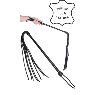 LONG HANDLED GENUINE LEATHER WHIP