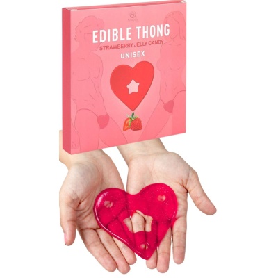 SECRETPLAY EDIBLE THONG STRAWBERRY FLAVOR