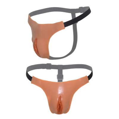 REALISTIC SILICONE VAGINA STRING
