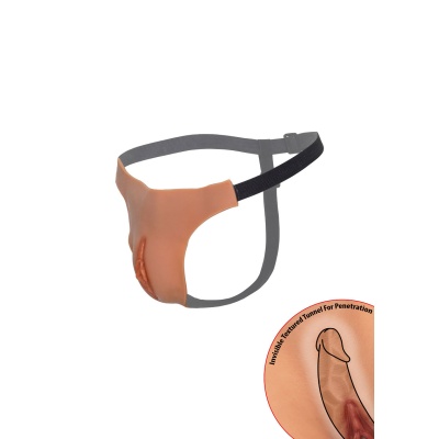 REALISTIC SILICONE VAGINA STRING
