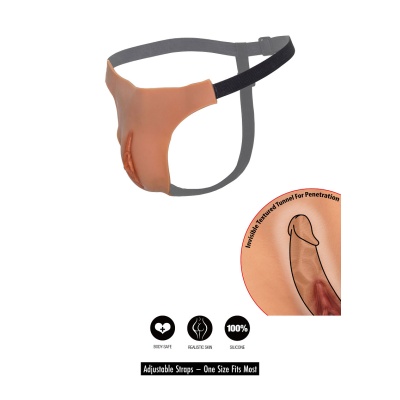 REALISTIC SILICONE VAGINA STRING