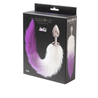 LOLA DIAMOND BUTTPLUG WITH TAIL PURPLE