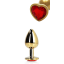 HEART GEM BUTT PLUG - MEDIUM - GOLD/RUBY RED