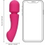 ULTRA SOFT SILICONE DOUBLE-SIDED WAND VIBRATOR - PRESTONE PINK