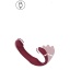 BENDABLE VIBRATING STRAPLESS STRAP-ON - MERLOT GRAPE