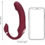 BENDABLE VIBRATING STRAPLESS STRAP-ON - MERLOT GRAPE