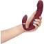 BENDABLE VIBRATING STRAPLESS STRAP-ON - MERLOT GRAPE