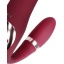 BENDABLE VIBRATING STRAPLESS STRAP-ON - MERLOT GRAPE