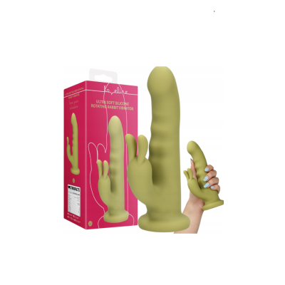 ULTRA SOFT SILICONE ROTATING RABBIT VIBRATOR - SPRING SAGE