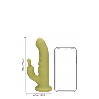 ULTRA SOFT SILICONE ROTATING RABBIT VIBRATOR - SPRING SAGE