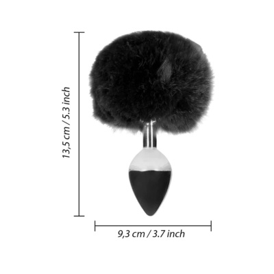 BUNNY TAIL BLACK - METAL PLUG