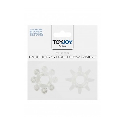 POWER STRETCHY RINGS CLEAR 2PCS