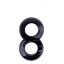 DUO COCK 8 BALL RING (BLACK)