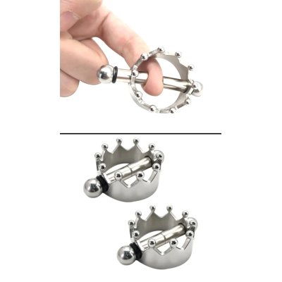 STEEL MAGNETIC CROWN NIPPLE CLAMPS (2PCS)