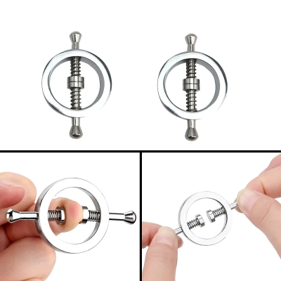 STEEL ROUND NIPPLE CLAMPS (2PCS)