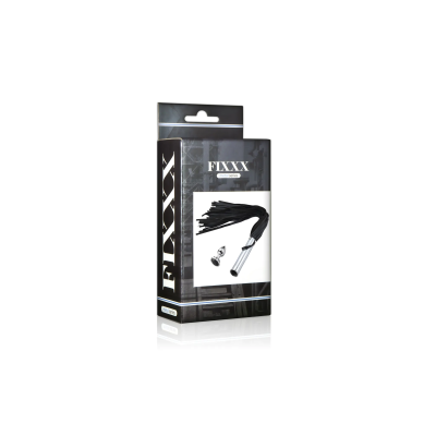 ALUMINIUM WHIP WITH BUILD IN BUTTPLUG BLACK