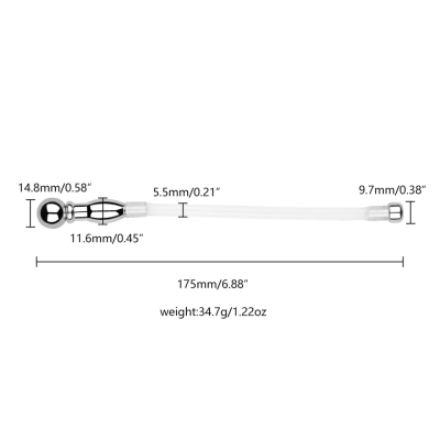 PENIS PLUG WITH REMOVABLE CAP 175 mm