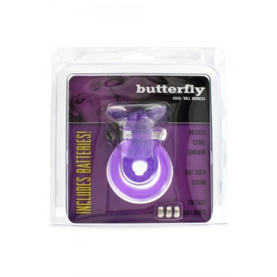 COCK&BALL RING BUTTERFLY JELLY VIBE
