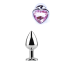 EXCLUSIVITY ANAL PLUG SILVER/PINK HEART SMALL