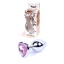 EXCLUSIVITY ANAL PLUG SILVER/PINK HEART SMALL