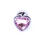 EXCLUSIVITY ANAL PLUG SILVER/PINK HEART SMALL