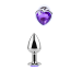EXCLUSIVITY ANAL PLUG SILVER/PURPLE HEART SMALL