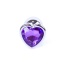 EXCLUSIVITY ANAL PLUG SILVER/PURPLE HEART SMALL