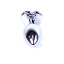 EXCLUSIVITY ANAL PLUG SILVER/PURPLE HEART SMALL