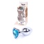 EXCLUSIVITY ANAL PLUG SILVER/BLUE HEART SMALL
